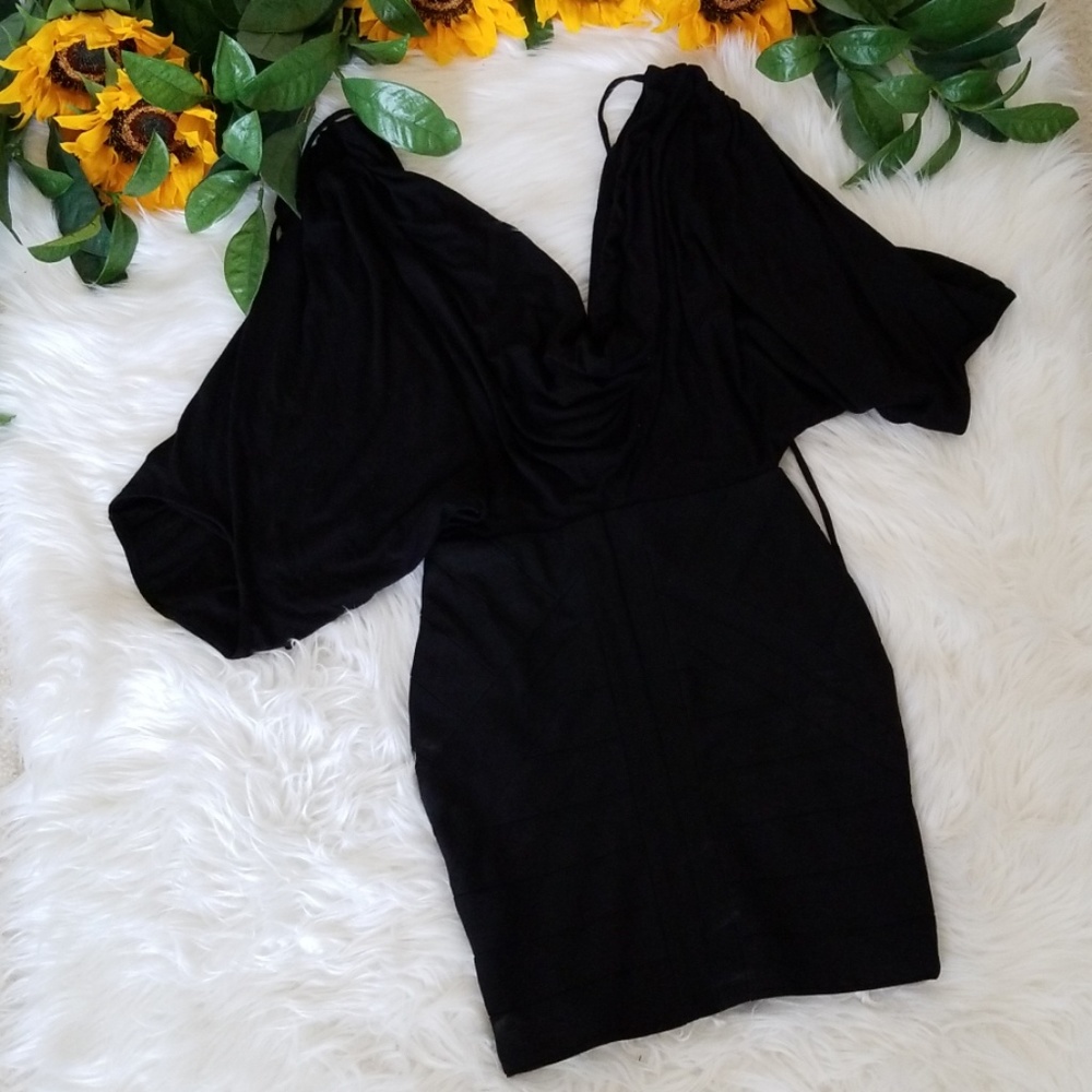 Sky Nona Cowl Neck Bandage Dress - Picture 2 of 4